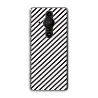 Strepen zwart-wit: Sony Xperia Pro-I Transparant Hoesje