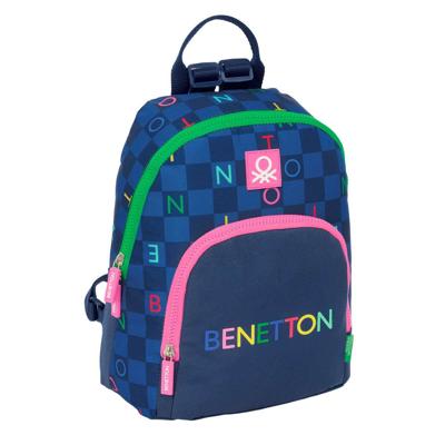 Rugzak Benetton Damero Marineblauw 25 x 30 x 13 cm