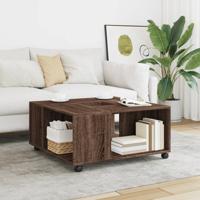 Salontafel 80x80x40 cm bewerkt hout bruin eikenkleur