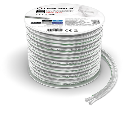 Oehlbach: SP-15 Silverline Luidsprekerkabel (2 x 1,5 mm) - 4 meter