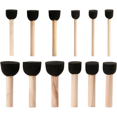 Creativ Company Foam tamponeerstokjes, l: 9-10 cm, d 13+20+25+35 mm, 12 stuk/ 1 doos