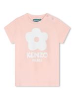 Kenzo Kids t-shirt en coton biologique à logo imprimé - Rose