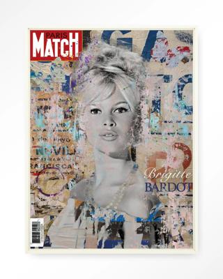 Urban Cotton Wandkleed 'Brigitte' 80 x 110cm in Floating Frame - off white