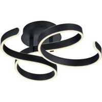 Dimbare LED Plafondlamp Rond - 40W Warm Wit 3000K - Mat Antraciet Aluminium