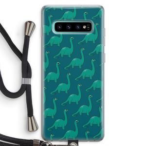 Diplodocus: Samsung Galaxy S10 Plus Transparant Hoesje met koord