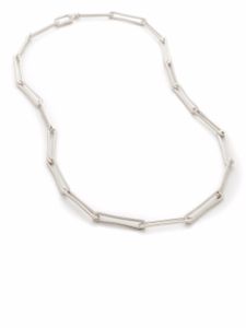 Monica Vinader collier Alta Long Link - Argent