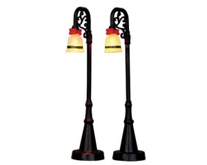 Bell ornament lamp post set o - LEMAX