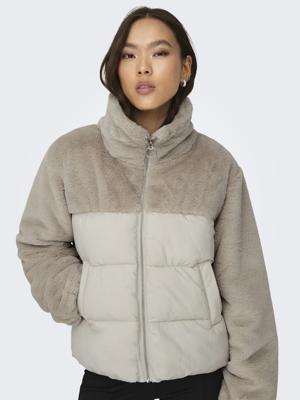 Only Onlwanja Fur Puffer Mix Jacket Noos Otw Jackets Moonbeam