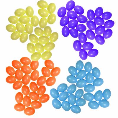Knutsel en decoratie paaseieren - 100x stuks - kleuren mix - plastic - 4 cm - Pasen thema