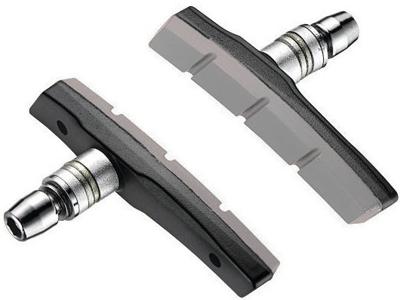 Simson remblokken V brake 80 x 13 mm zwart/grijs 2 stuks