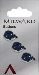 Milward Knoop Walvis Blauw 16mm (3 stuks)