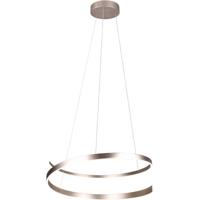 LED Hanglamp - Cinque Cinardi - 1 Lichtpunt van 50 Watt - Dimbaar - Aanpasbare Lichtkleur - Mat Nikkel - Metaal