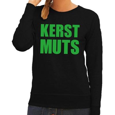 Bellatio Decorations Foute kersttrui - sweater - Kerst Muts - zwart - voor dames - Kersttruien