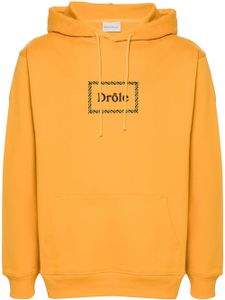 Drôle De Monsieur hoodie en coton à logo brodé - Orange