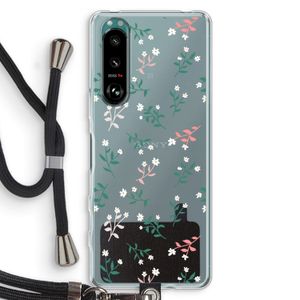 Small white flowers: Sony Xperia 5 III Transparant Hoesje met koord