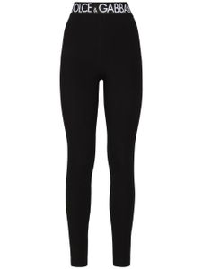 Dolce & Gabbana legging à taille logo - Noir