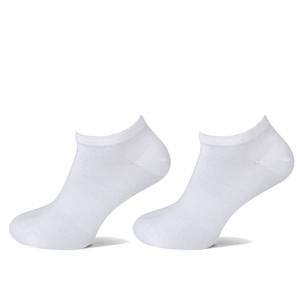 Basset Basset Dames/Heren Bamboe Sneaker Sokken 2-Pack Wit