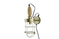 Decostar Maritieme leeslamp Mattijn 38cm koperbrons met hout 770469