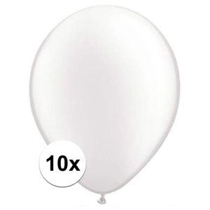 Qualatex ballonnen parel wit 10 stuks