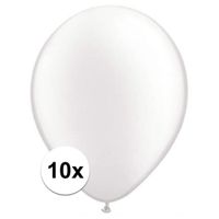 Qualatex ballonnen parel wit 10 stuks - thumbnail