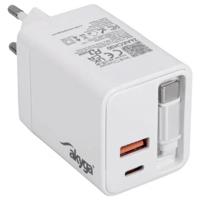 Akyga USB-oplader 65 W USB-C, USB-A Wit