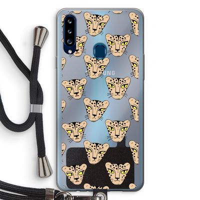 Tijger: Samsung Galaxy A20s Transparant Hoesje met koord