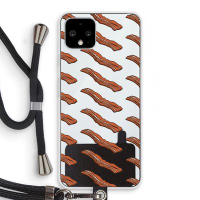 Bacon to my eggs #2: Pixel 4 Transparant Hoesje met koord