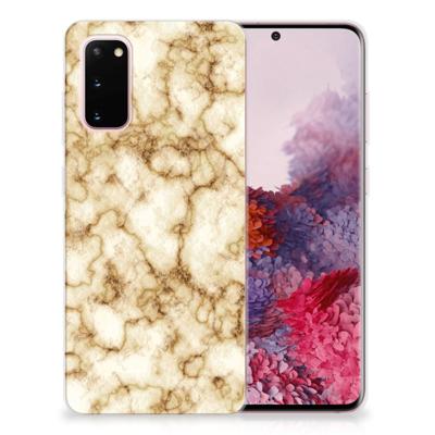 Samsung Galaxy S20 | TPU | Siliconen hoesje | Marmer Goud