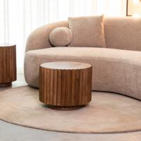 LABEL51 Salontafel Novan - Nature - Mangohout - 50 cm - Rond - thumbnail