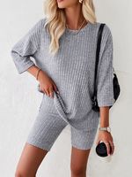 Crew Neck Casual Two-Piece Set