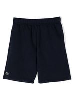 Lacoste Kids short de bain élastiqué à patch logo - Bleu