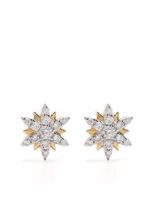 Djula boucles d'oreilles Mini Sun en or 18ct ornées de diamants