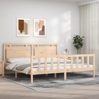 Bedframe zonder matras massief grenenhout 200x200 cm
