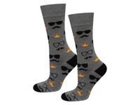 Soxo Sokken in cadeauverpakking (grijs/oranje)