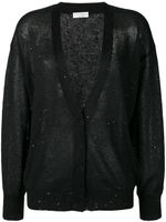 Brunello Cucinelli cardigan brodé de sequins - Noir - thumbnail