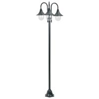 VidaXL Paalverlichting tuin e27 220 cm aluminium donkergroen 3-delig