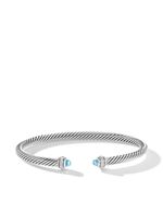 David Yurman bracelet en argent sterling Cable Classic serti de diamants et de topaze