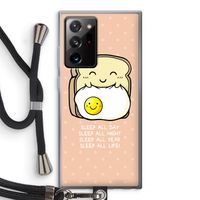 Sleep All Day: Samsung Galaxy Note 20 Ultra / Note 20 Ultra 5G Transparant Hoesje met koord