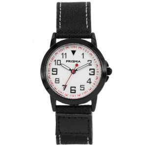 Coolwatch by Prisma CW.249 Kinderhorloge Jort staal/canvas zwart 30 mm