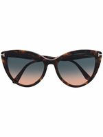 TOM FORD Eyewear lunettes de soleil à monture papillon - Marron