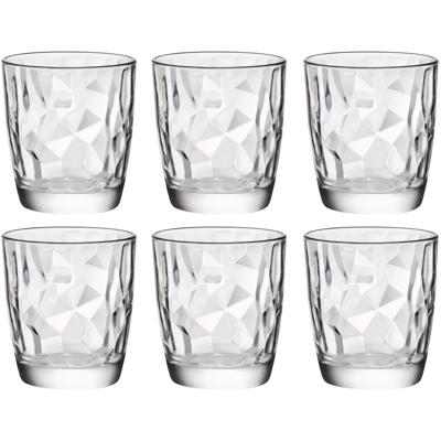 Bormioli Rocco Waterglazen Diamond Dof - 6x stuks - 390 ml - drinkglazen
