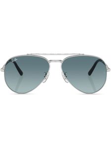 Ray-Ban lunettes de soleil Aviator à logo imprimé - Argent