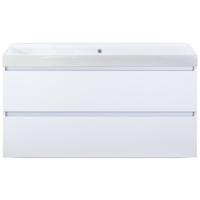 Maxx XL Badmeubelset 120 cm - Wit Hoogglans - Wastafel Just Enkel Zonder Kraangat