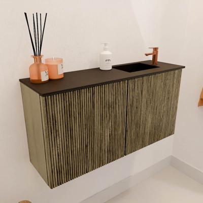 Toiletmeubel Mondiaz Joya | 80 cm | Meubelkleur Dusk | Faye wastafel Urban Rechts | 1 kraangat