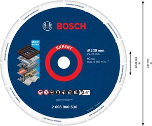 Bosch 2 608 900 536 slijp-& schuurbenodigdheid voor rotatiegereedschap Gietijzer, Metaal, Kunststof, Roestvrijstaal, Staal Doorslijpschijf