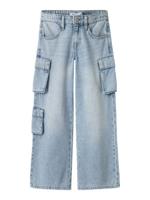 Name it zomer jeans broek meisjes - blauw - wide leg fit - NkfBella
