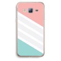 Strepen pastel: Samsung Galaxy J3 (2016) Transparant Hoesje