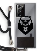Angry Bear (black): Samsung Galaxy Note 20 Ultra / Note 20 Ultra 5G Transparant Hoesje met koord
