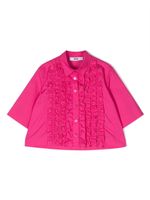 MSGM Kids sweat à bords volantés - Rose