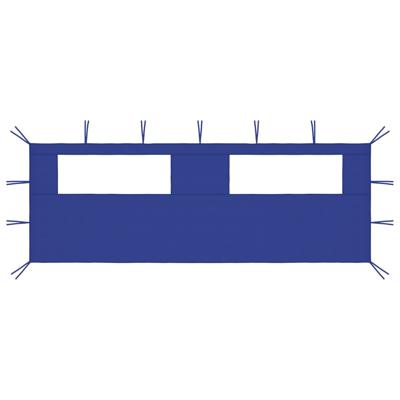 VidaXL Prieelzijwand met ramen 6x2 m blauw